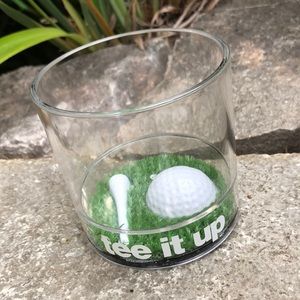 “Tee It Up”-Plastic Novelty Golf Themed Glass-NEW-High Ball Size